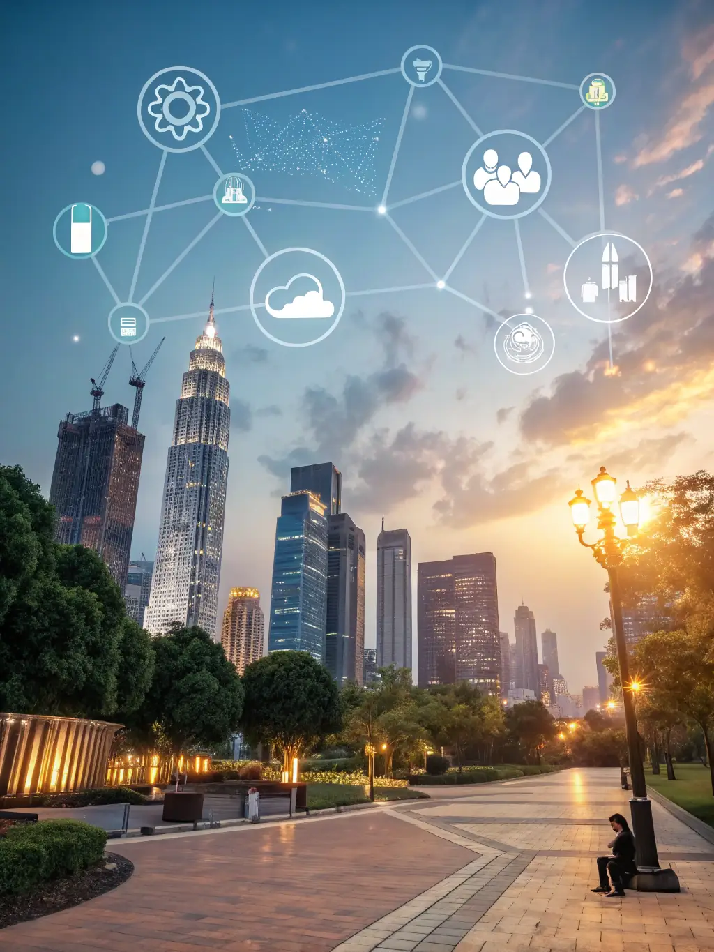 A visual representation of Ecliptix's Cloud-Based Retail Management Platform, showing data flowing between different retail locations and devices.